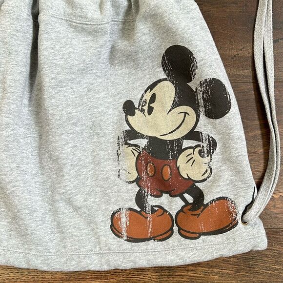 Walt Disney World Disneyland Vintage look Mickey Mouse Drawstring XL Backpack - Picture 2 of 5